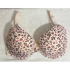 Ladies Bra Size 40D Pink Floral Underwire Delta Burke Intimates Womens